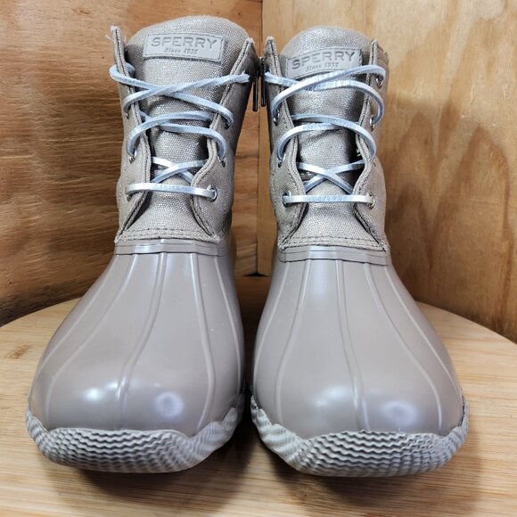 Sperry Womens Saltwater Shimmer Duck Rain Boots - Picture 2 of 10